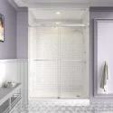 5 Years Warranty Custom Thick Tempered Glass Bathroom Double Sliding Frameless Shower Door