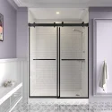 Modern Style Hotel Apartment Interior Frameless Safety 10mm Tempered Glass Thick Shower Sliding Door