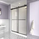 New Design Bathroom Corner Straight Style Tempered Glass Shower Enclosure Hotel Frameless Slide Shower Door