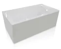 Usa In Stock Cheap Rectangle Black Acrylic Apron Freestanding Soaking Bath Tub Lightweight Bathtub