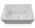 Oem Bathroom Hotel Corner Adult Soaking Free Standing Bathtub White Apron Acrylic Bath Tub