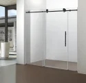 Factory Price Bathroom Matte Black Tempered Glass Frameless Shower Enclosure Sliding Shower Door