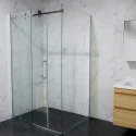 Hot Sale Tempered Glass Single Sliding Door Shower Room Stainless Steel Waterproof Frameless Shower Door