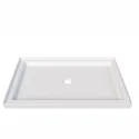 Custom Size Hotel Rectangle Shower Base with Center Drain Bathroom Waterproof White Acrylic Shower Tray