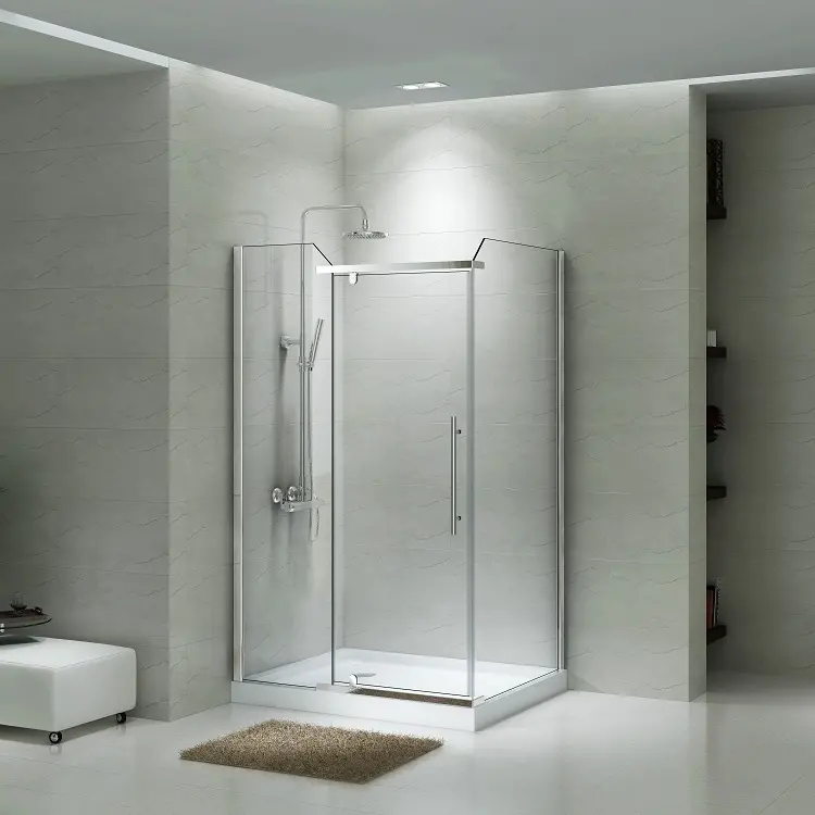 Best Selling Aluminum Semi-Frameless Shower Glass Door Pivot Shower ...