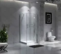 CKB 5 Years Warranty Chrome Matt Black Square Tempered Glass Frameless Aluminum Higned Shower Room