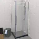 Luxury Indoor Clean Room Hinged Pull Handle Sliding Glass Door Shower Cabin Sliding Shower Room Bathroom