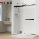 CKB 5 Years Warranty Stainless Steel Double Sliding Clear Tempered Glass Frameless Shower Enclosure