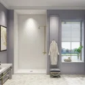 Customized Bathroom Interior Decoration White Smc Waterproof Wall Panels Shower Surround