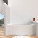Bathroom Bathtub Large Free Standing Adults Apron Bath Tub Rectangle Acrylic Soaking Bathtub