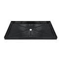 Hotel Anti-Slip Waterproof Single Threshold Shower Base Rectangle Black Acrylic Shower Tray