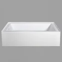 Oem Bathroom Hotel Corner Adult Soaking Free Standing Bathtub White Apron Acrylic Bath Tub