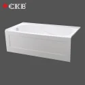 New Product Single Threshold Stackable Hotel Villa Bathroom White Embedded Soaking Bathtub