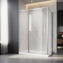 Aluminum Frame Single Pivot Door Shower Rooms Bathroom Tempered Glass Rectangle Shower Enclosures