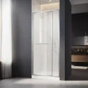 Slim Bezel Aluminium Frame 6mm Tempered Glass Straight Inner Folding Straight Shower Door