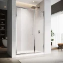 1118*2000mm Inner Folding Door Shower Screen 6mm Tempered Glass Aluminium Frame Straight Shower Door