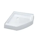 Bathroom Diamond Shape Corner Drain Double Threshold Non-Slip Texture Acrylic Shower Tray