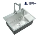 China manufacturers topmount large single sink handmade sink satin stainless steel sink wholesale sink