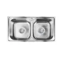 kitchen double bowl square sink