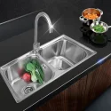 kitchen double bowl square sink
