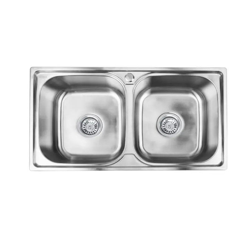 kitchen double bowl square sink