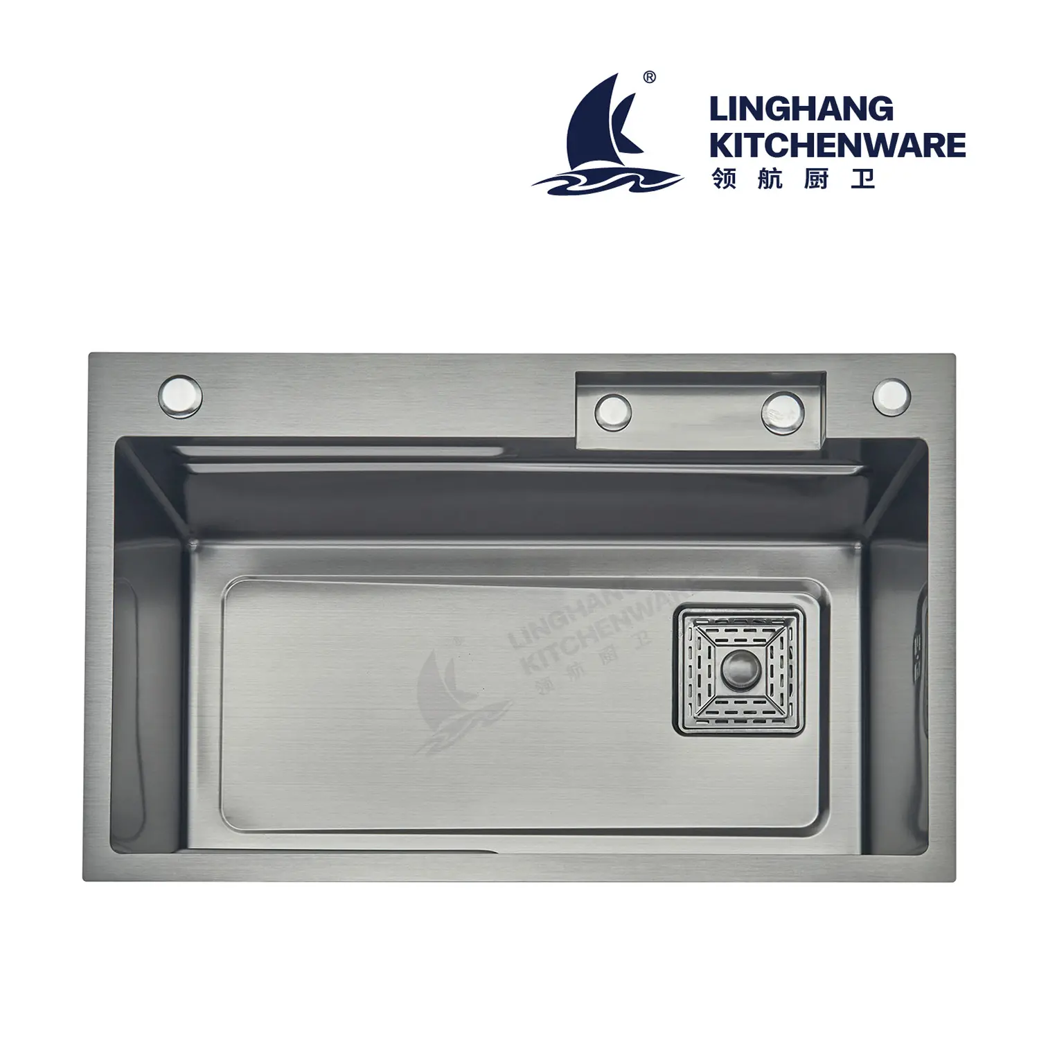 Nano Kitchen Sink 304 Stainless Steel Handmade Above Mount Waterfall Faucet Farmhouse Kitchen Sinks