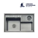 Kitchen Sink with Trach can cup-washer sink