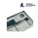 Kitchen Sink with Trach can cup-washer sink