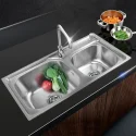 China Factory High Quality 201/304 Stainless Steel kitchen sink double bowl Sink