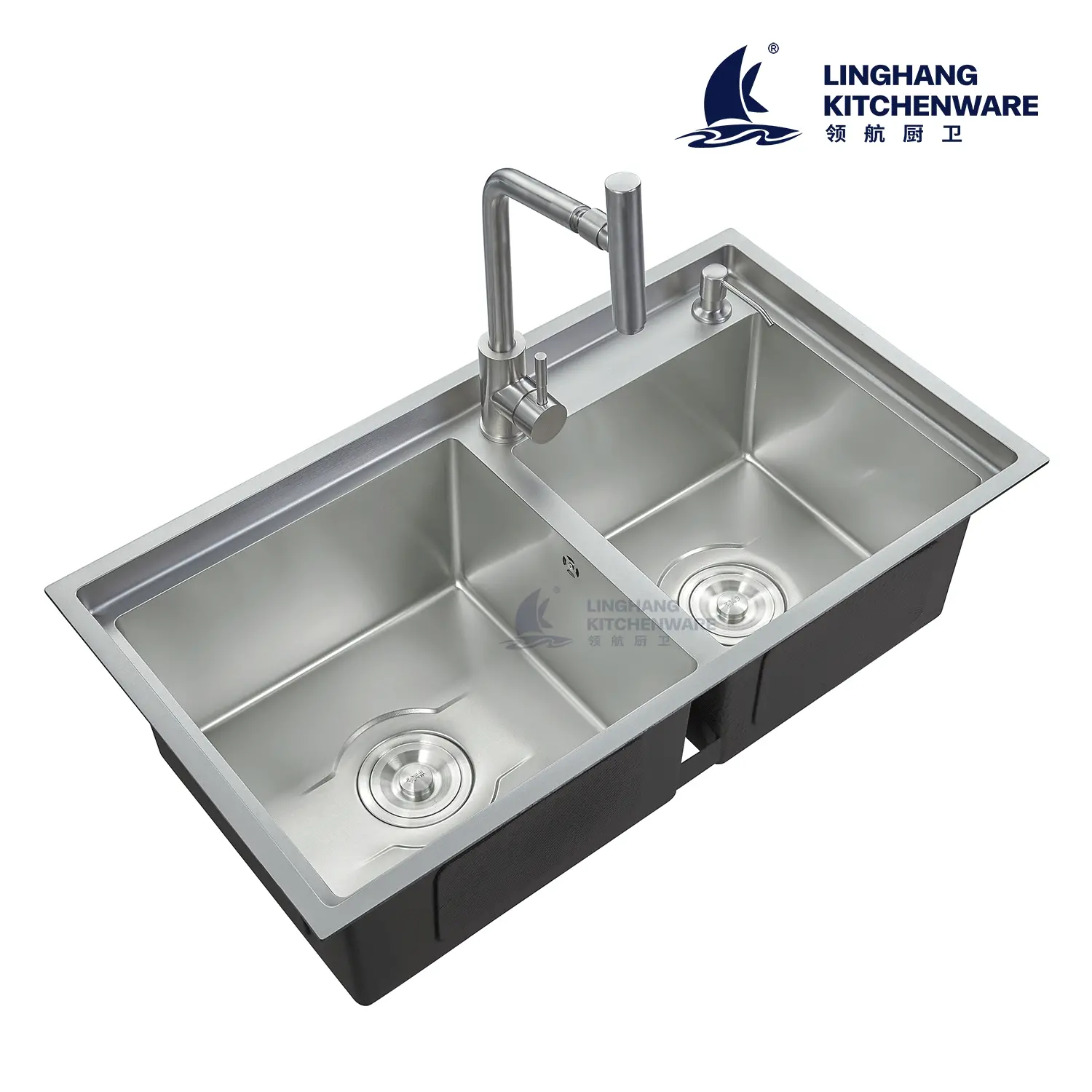 double stainless kitchen sink