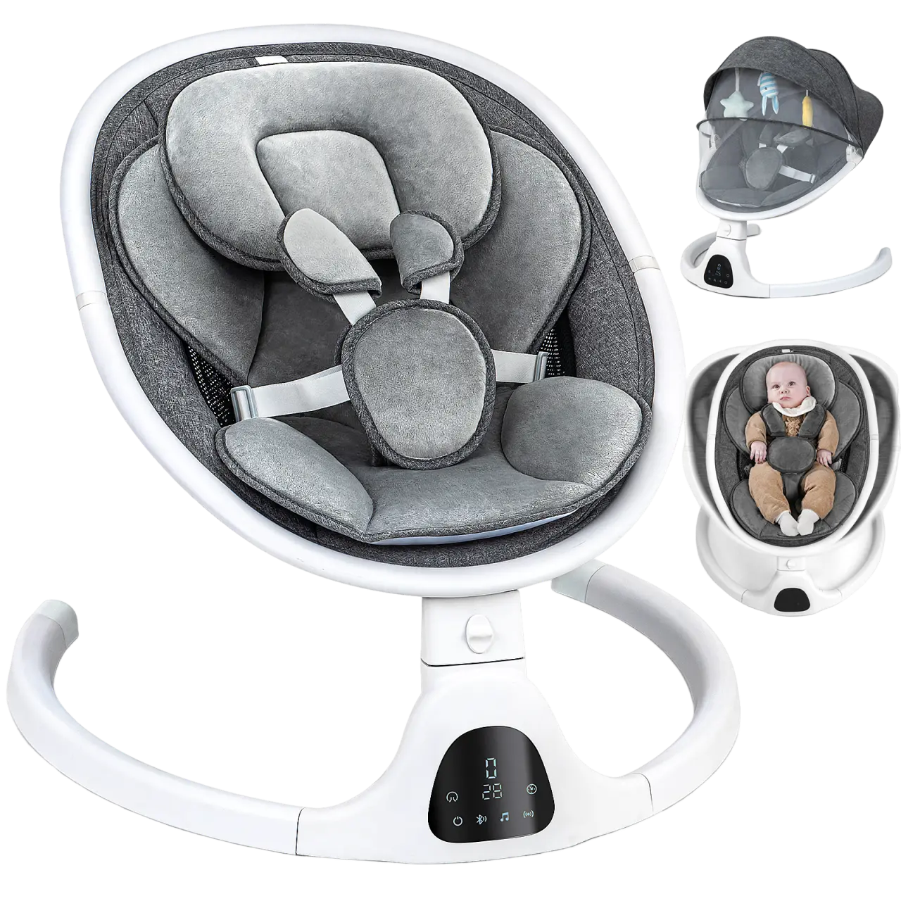 baby swing B009A-grey